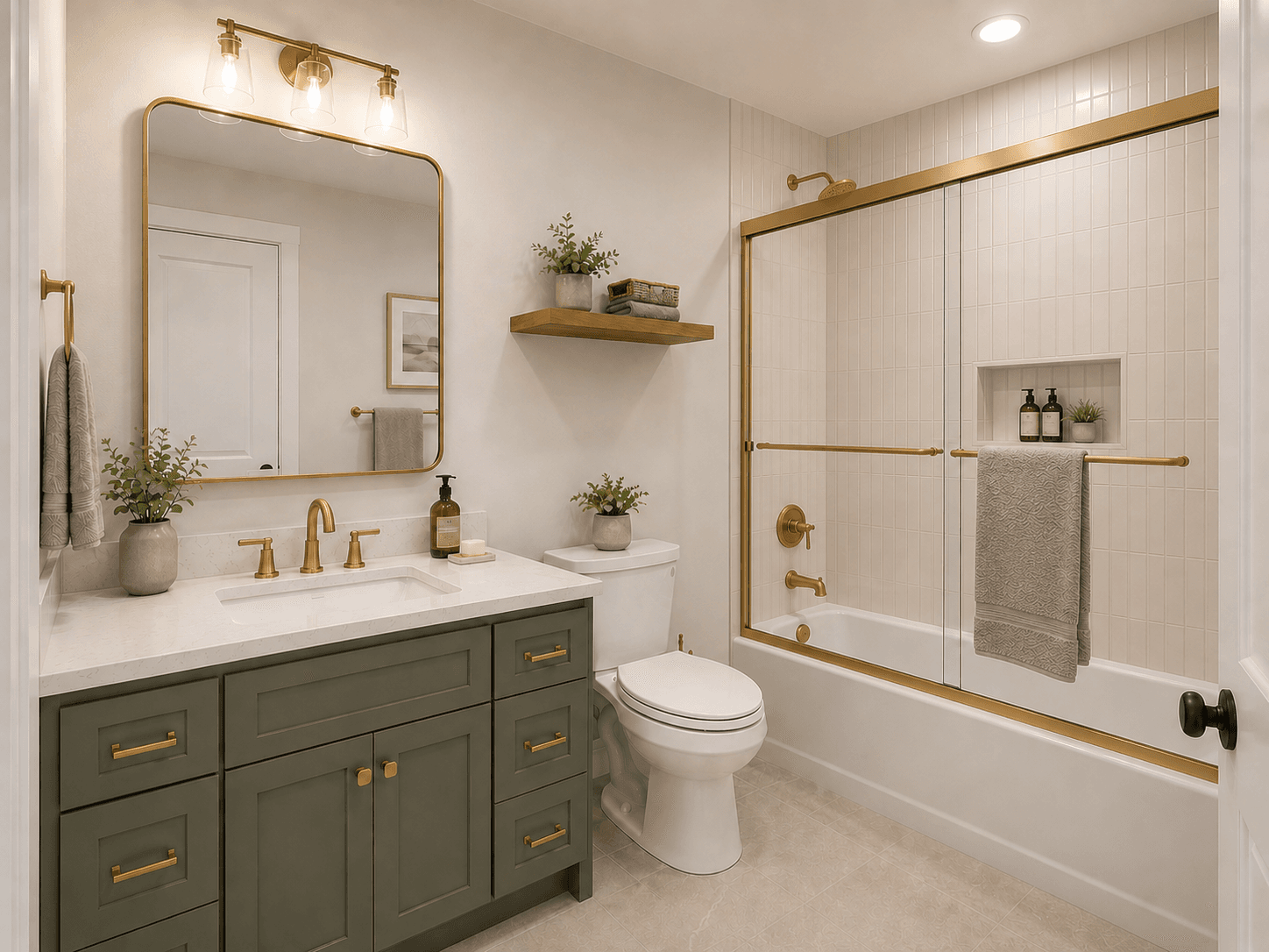 Sage Retreat bathroom collection rendering